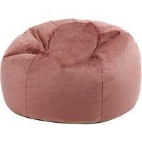 icon Aurora Velvet Bean Bag Chair, Dusk Pink, Large Lounge Chair Bean Bags for Adult with Filling Included, Velvet Adults Beanbag, Boho Room Decor Living Room Furniture Bean Bag Chairs