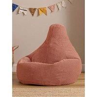 icon Dalton Kids Cord Bean Bag Chair, Dawn Pink, Large Bean Bag Chairs for Kids, Jumbo Cord Kids Bean Bags for Girls and Boys, Fluffy Bean Bags Nursery Decor Bedroom Accessories