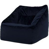 icon Natalia Velvet Bean Bag Chair, Midnight Blue, Large Adult Bean Bag with Filling Included, Accent Chair, Armchair, Living Room Furniture, Bedroom Furniture