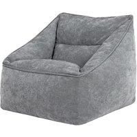 icon Natalia Chenille Bean Bag Chair, Grey, Large Adult Bean Bag with Filling Included, Comfy Chair, Armchair, Living Room Furniture, Bedroom Furniture