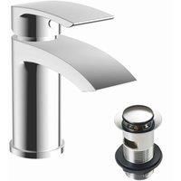 Chrome - 'Sleek' - Modern Luxury - Basin Mono Mixer Tap - Bathroom Cloakroom