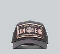 Christian Rose Iconic Plate Cap - Grey - Size ONE SIZE