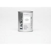 LickPro Satin Pure Brilliant White Emulsion Wood & Metal Paint 1Ltr (783GE)