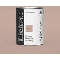 LickPro Exterior Smooth Masonry Paint Pink 08 5Ltr (102FW)