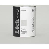 LickPro Exterior Smooth Masonry Paint Grey 01 5Ltr (558FW)