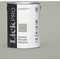 LickPro Exterior Smooth Masonry Paint Grey 04 5Ltr (357FW)