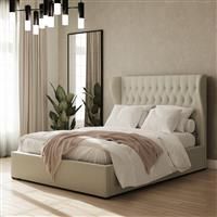 GFW Dakota Double End Lift Ottoman Bed With Mattress-Natural