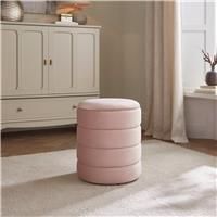 GFW Klara Velvet Storage Footstool - Pink
