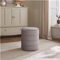 GFW Klara Velvet Storage Footstool - Grey