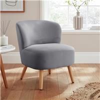 GFW Evie Velvet Accent Chair - Silver
