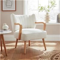 GFW Enzo Fabric Accent Chair - Natural