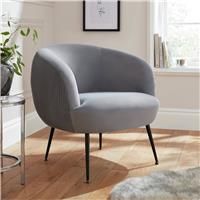 GFW Amelle Velvet Accent Chair - Grey