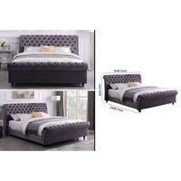 Velvet Grey Double Bed