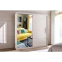 Vision Sliding Doors Mirror Wardrobe - 4 Sizes Available - Black