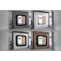 FURNITUREWAVE Denver Mirror Sliding Door Wardrobe Brighten Your Space with Style 150cm/203cm (Grey, 150cm)