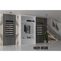 Jack Ii Sliding Mirror Door Wardrobe - White