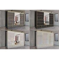 High Gloss Sliding Mirror Door Wardrobe!