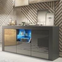 TV Unit 145cm Sideboard Cabinet Cupboard TV Stand - Dark Grey
