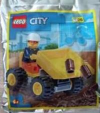CITY LEGO Polybag Set 952204 Worker + Tipper Truck Minifigure Foil Pack Rare Set