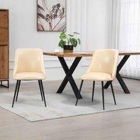 Artemis Home Morandi Vegan Leather Dining Chairs - Set of 2 - Cream