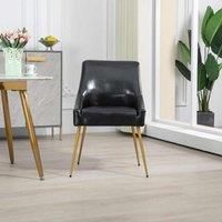 Artemis Home Cortona Vegan Leather Dining Chairs - Set of 2 - Black