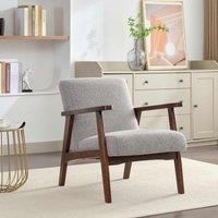 Artemis Home Hadley Boucle Fabric Accent Chair - Light Grey, Silver