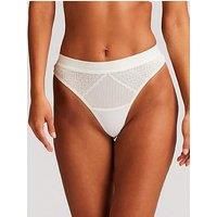 Lemonade The Diamond Lace Thong - White