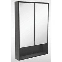 Sensio Sydney 1-Door Illuminated Mirror Cabinet With Shelf With 1248lm LED Light Silver Effect 900mm x 130mm x 600mm (444PL)