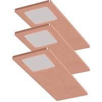 Sensio Astro TrioTone Rectangular LED Under Cabinet Lights Copper 14.4W 240-270lm 3 Pack (720PE)