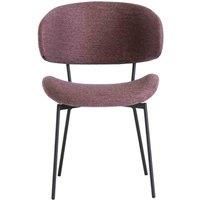 World Furniture 6 X Willow Fabric Dining Chair - Dusty Rose/Black Leg