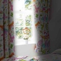 HLC Girls Dinosaur Park Jurassic White Reversible Duvet Cover Curtains Throw