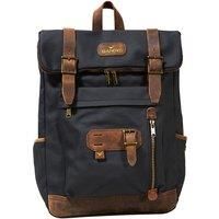 Gandys Bali Water Resistant 21L Waxed Cotton Backpack with Laptop Sleeve in Black