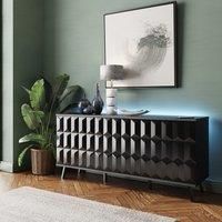 Frank Olsen ELEVATE White Sideboard Black 70cm H X 151cm W X 40cm D