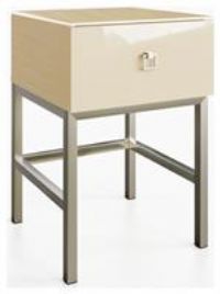 Frank Olsen Lyra 1 Drawer Side Table - Off White