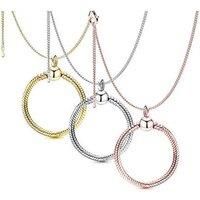 Snake Chain Style O-Shaped Necklace - Rose Gold