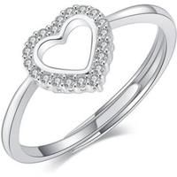 925 Sterling Silver Zirconia Heart Ring