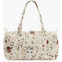 Lily and Lionel Sia Pressed Floral Overnight Bag in Cream - One Size