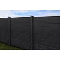 WBM Wood Plastic Anthracite Composite Fence Slat - 1800 x 150mm - Pack of 2