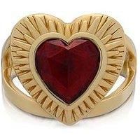 Rachel Jackson Electric Love Statement Garnet Heart Ring