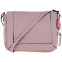 "Tsanta" Flap Over Real Leather Shoulder Bag
