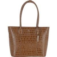 'Dolce Vita' Croc Print Real Leather Shopper Bag