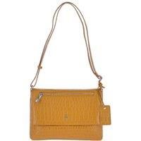 'Siane' Croc Print Real Leather Crossbody Bag
