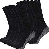 Pack Of 12 Regular Work Socks Black 6-11