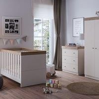 Little Acorns Burlington 3 Piece Set - Cot Bed, Dresser, Wardrobe