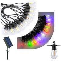 Ener-J Solar RGB Meteor Show String Lights - 10 Meters, 10 Lamps, IP44