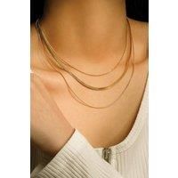 Dainty 14K Gold Link Chain Necklace, Simple Gold Minimalist Beaded Boho Choker