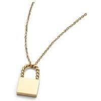Dainty 14K Gold Lock Necklace