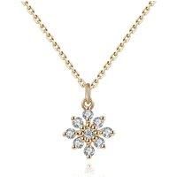 14k Gold Dainty Flower Floral Necklace