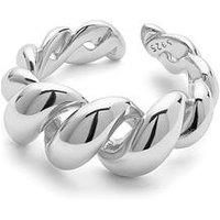 Silver Twist Link Ring