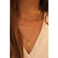14K Gold Link Chain Minimalist Necklace